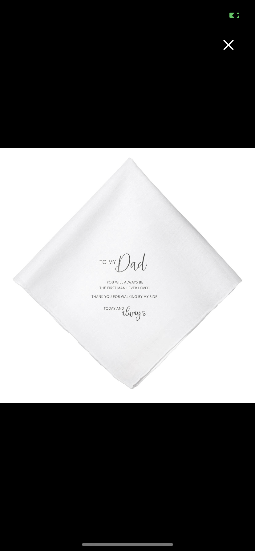 To My Dad Wedding Day Keepsake Hanky