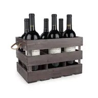 Wooden 6 Bottle Crate