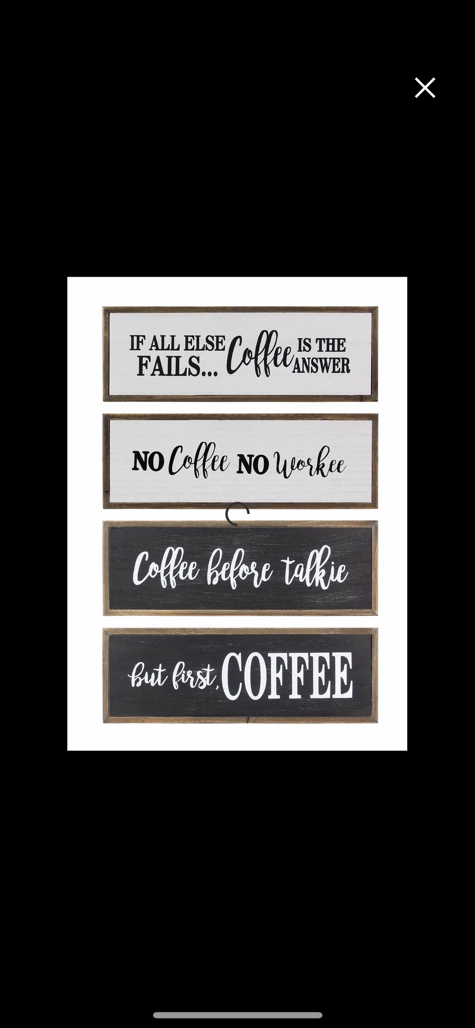 Wooden Coffee Box Sign (4 assorted)