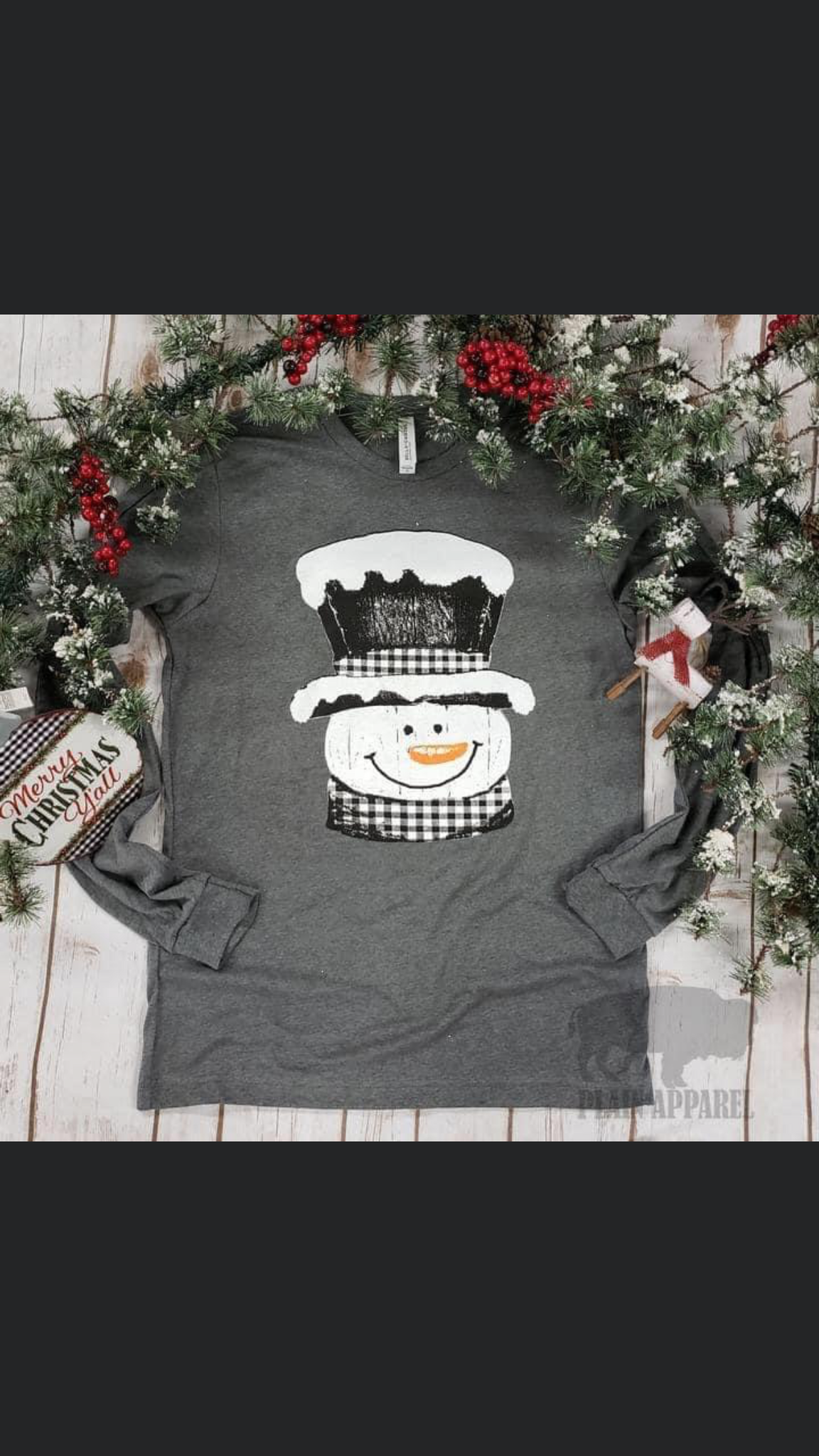 Snowman Long Sleeve Top