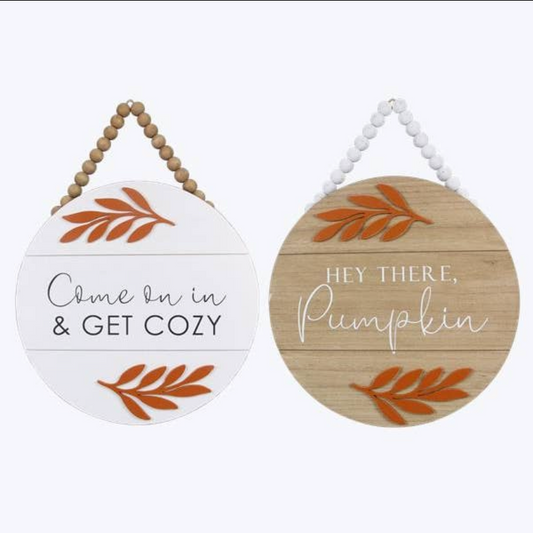 Round Wood Fall Door Hangers