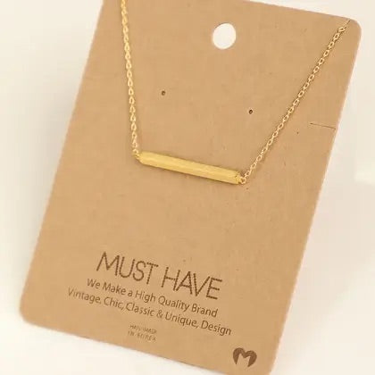 Glam Bar Pendant Necklace