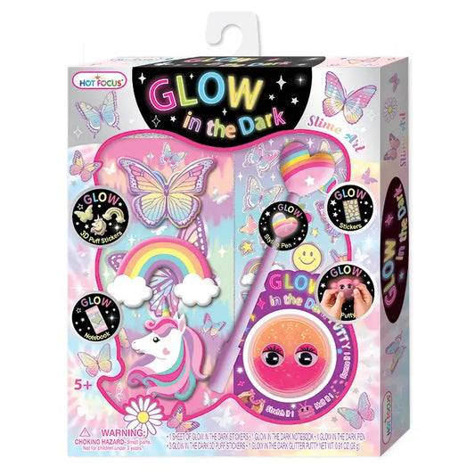 Glow in the Dark Slime Art, Tie Dye Butterfly