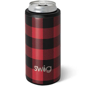 Buffalo Plaid Skinny Can Cooler (12oz)