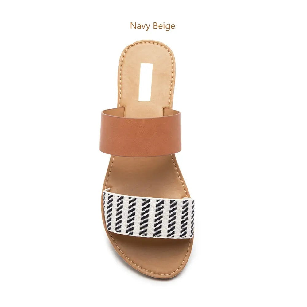 Athena navy and beige sandal