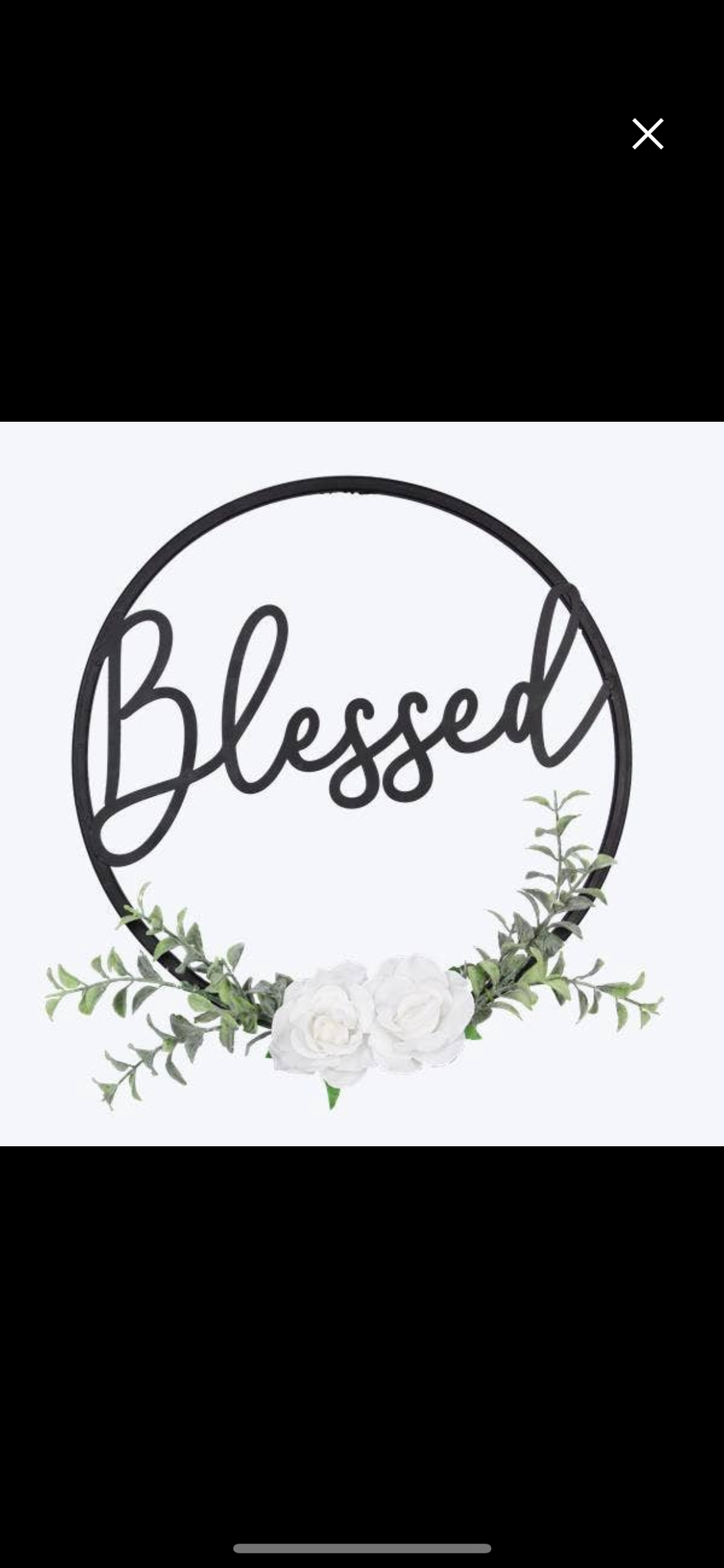 Blessed Metal Wall Sign