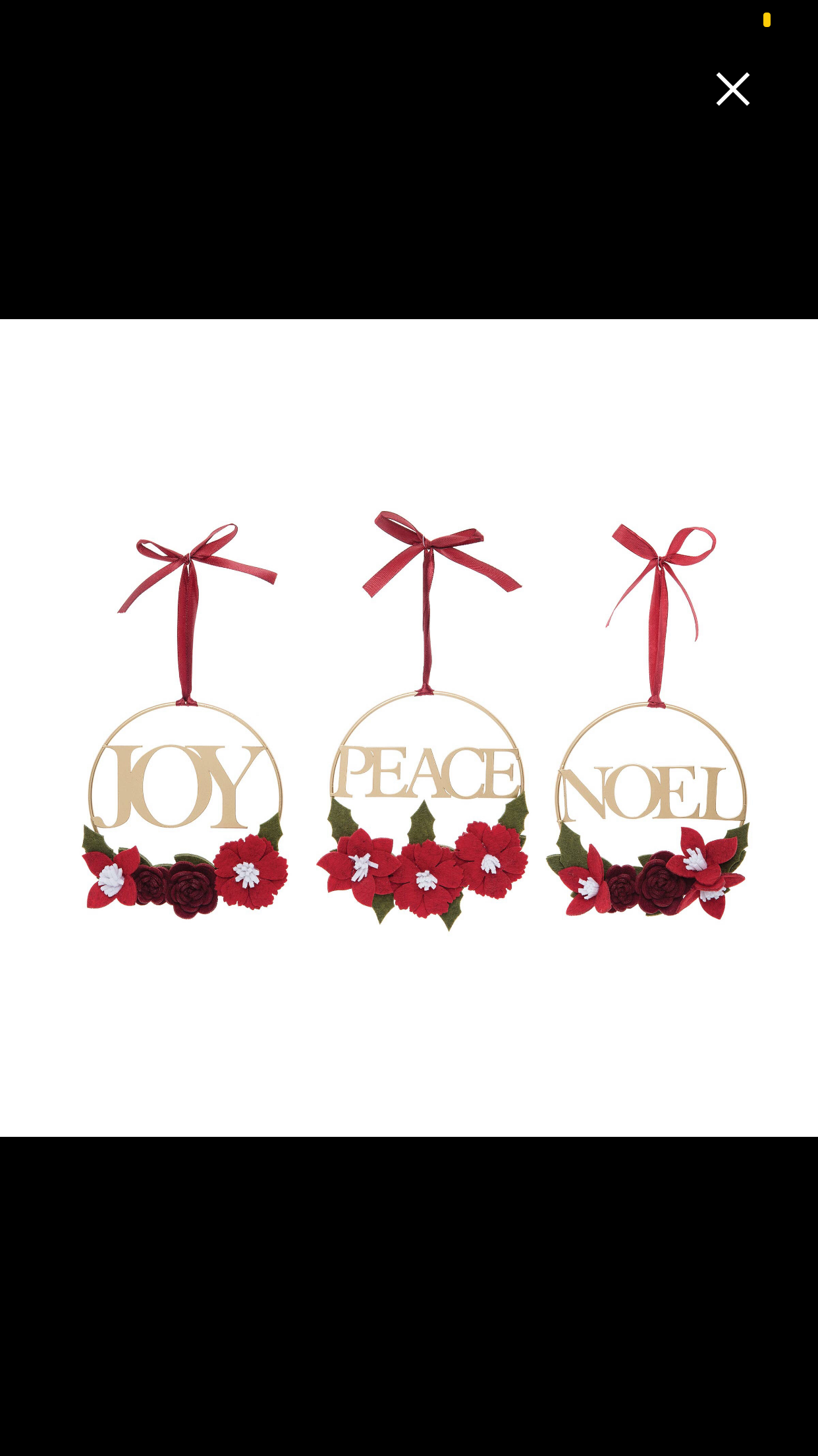Christmas Gold Hoop (each)