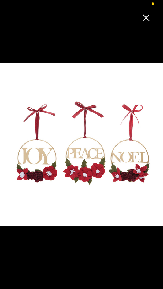 Christmas Gold Hoop (each)