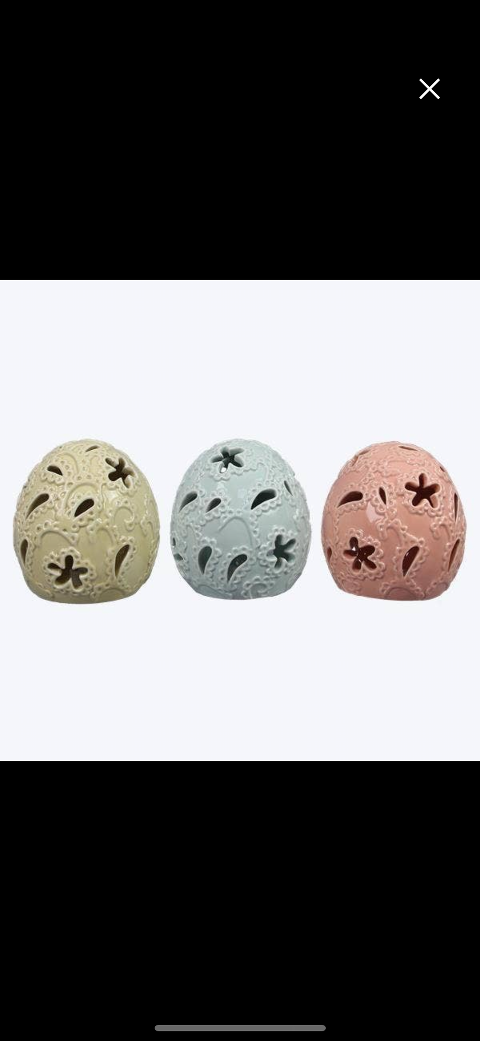 LED Ceramic Easter Egg (3 assorted)