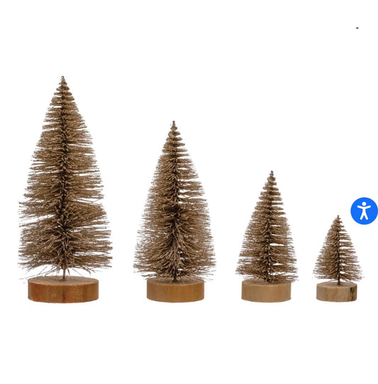 Bottle Brush Trees Set of 4