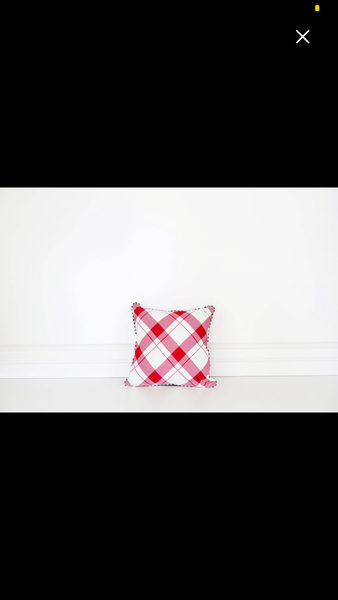 Double Sided Snowflake/Plaid Pillow