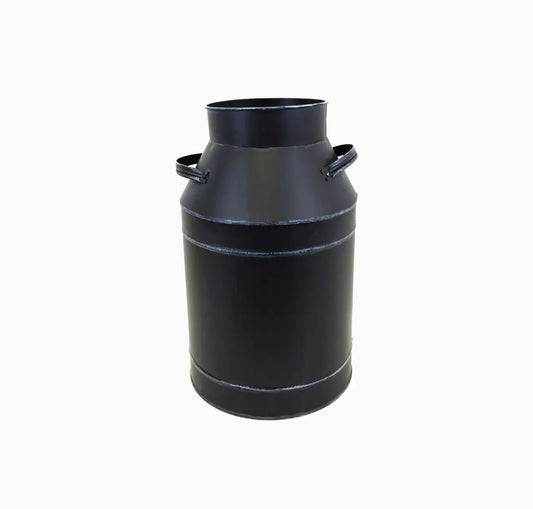 Medium Antique Black Milk Can