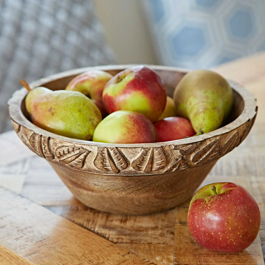 Handmade Fair Trade Carved Wooden Bowl