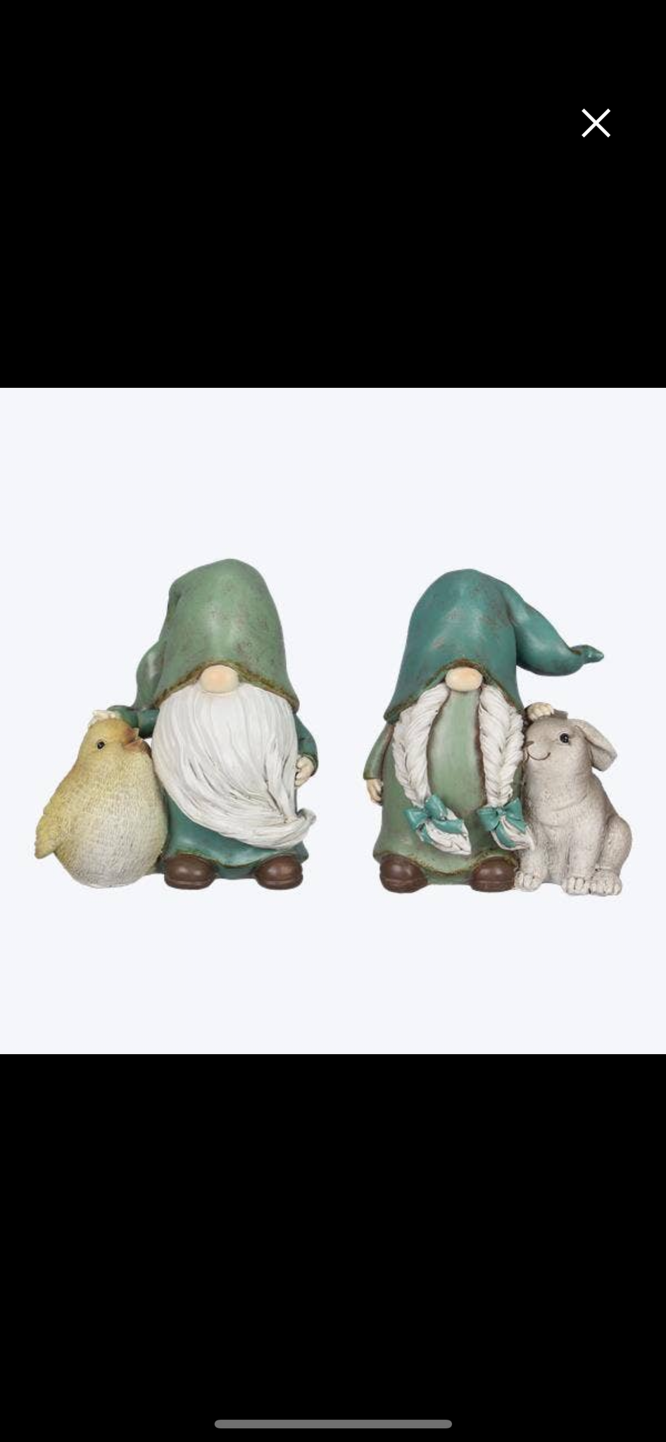 Resin Gnome w/ Bunny or Chick