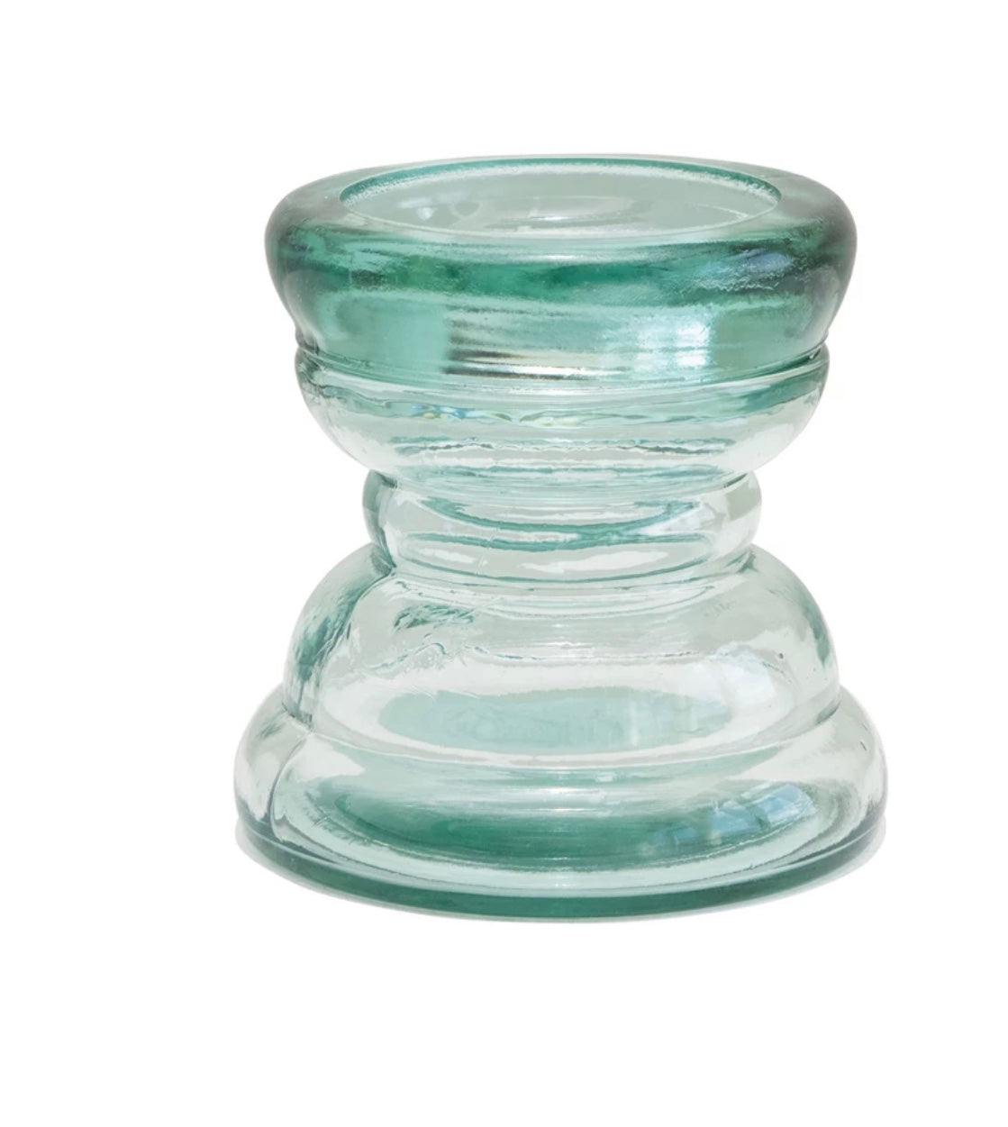 Recycled Blue Glass Candleholder