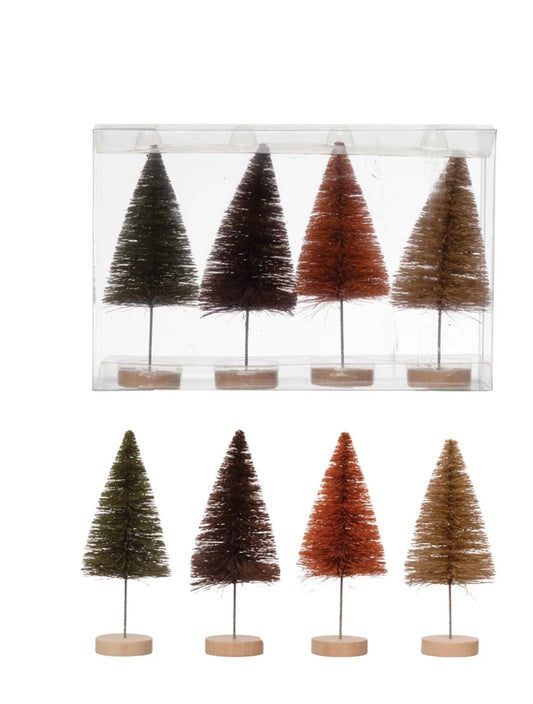Bottle Brush Trees set of 4