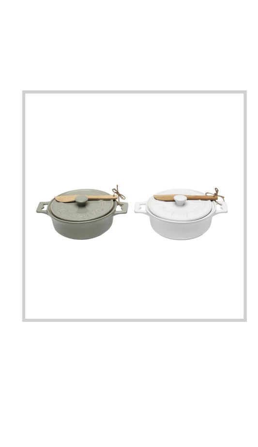 Brie Baker w/ Lid and Spreader