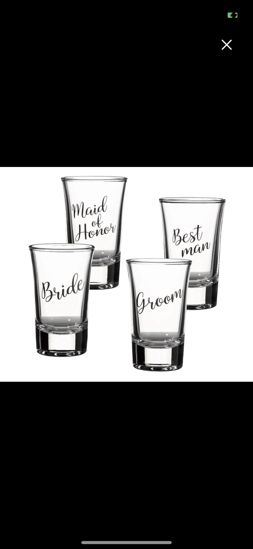 Bride, Groom, Maid of Honor & Best Man Shot Glasses