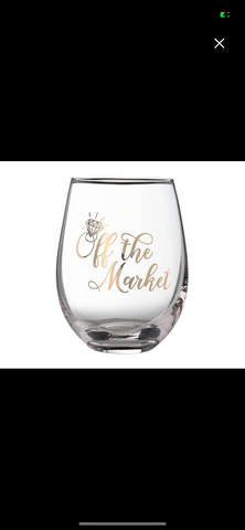 Off the Market.. Stemless Wine Glass