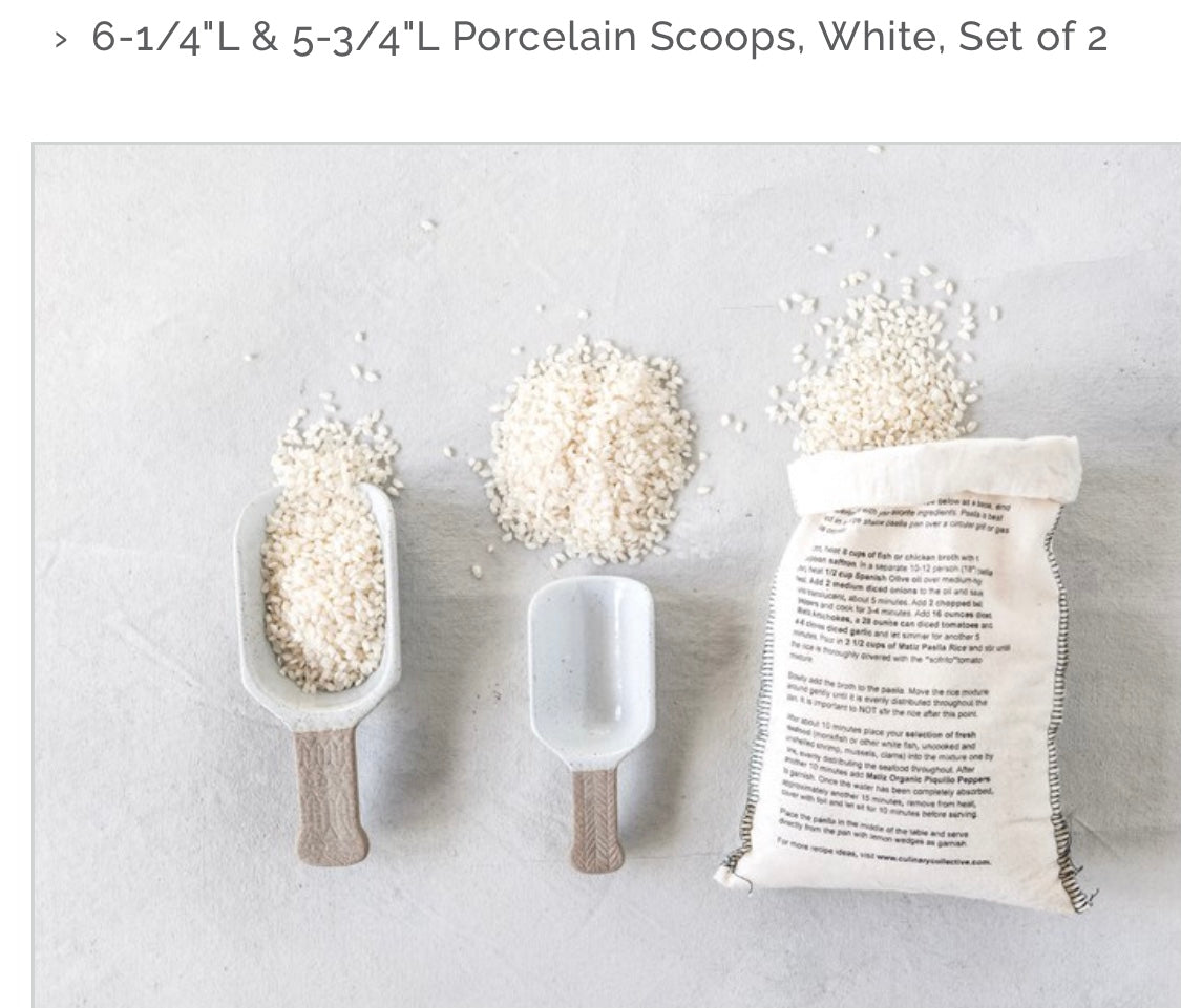 Porcelain Scoops