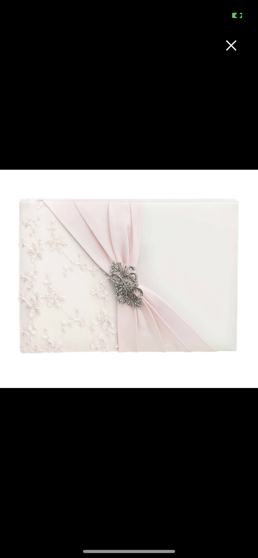 Ivory & Pink Lace Wedding Guest Book