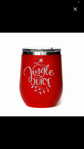 12oz Jingle Juice Wine Tumbler