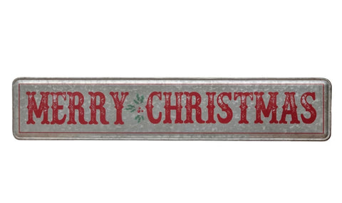 Merry Christmas Galvanized Wall Decor