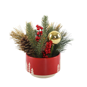 Christmas Mix in Ceramic Reverse Tree Pot