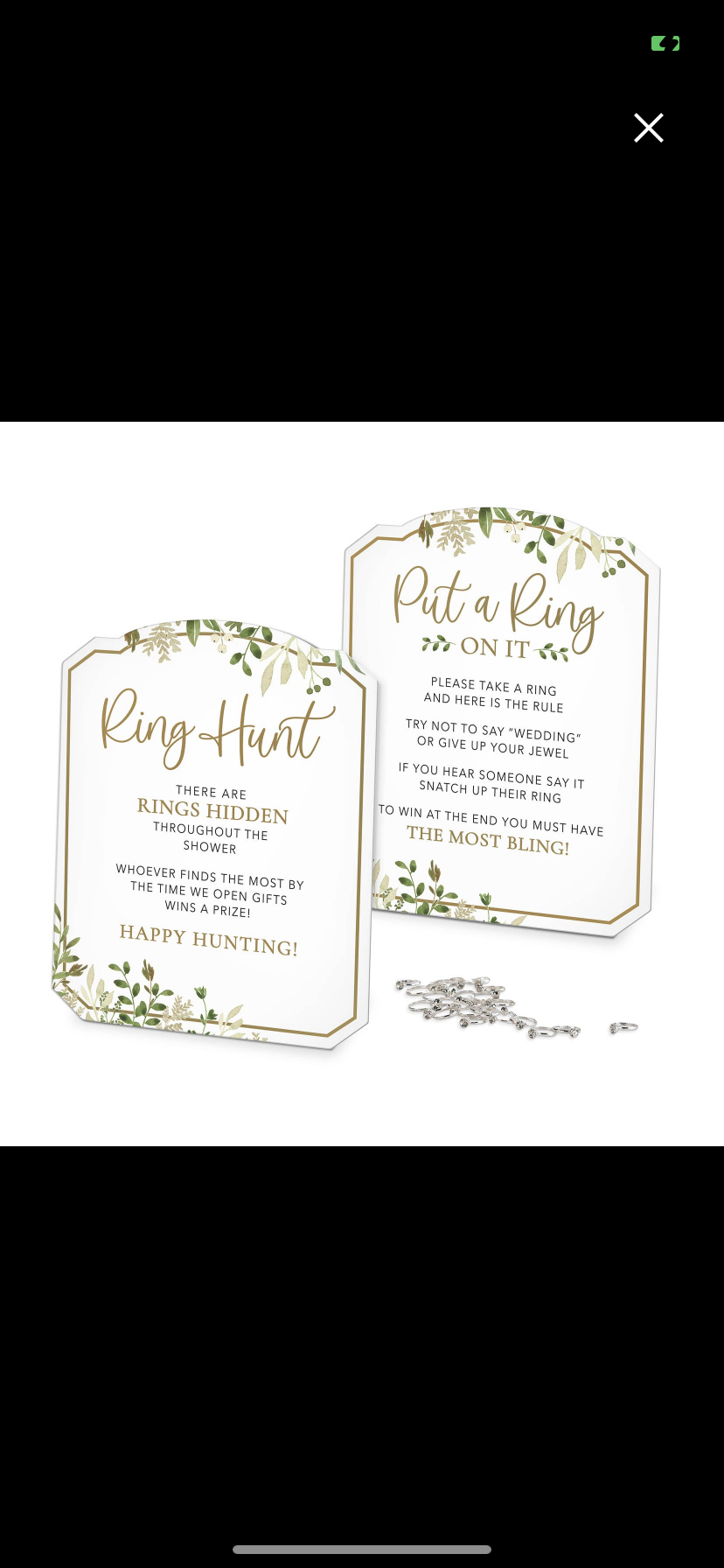Set of 2 Bridal Shower Ring Game