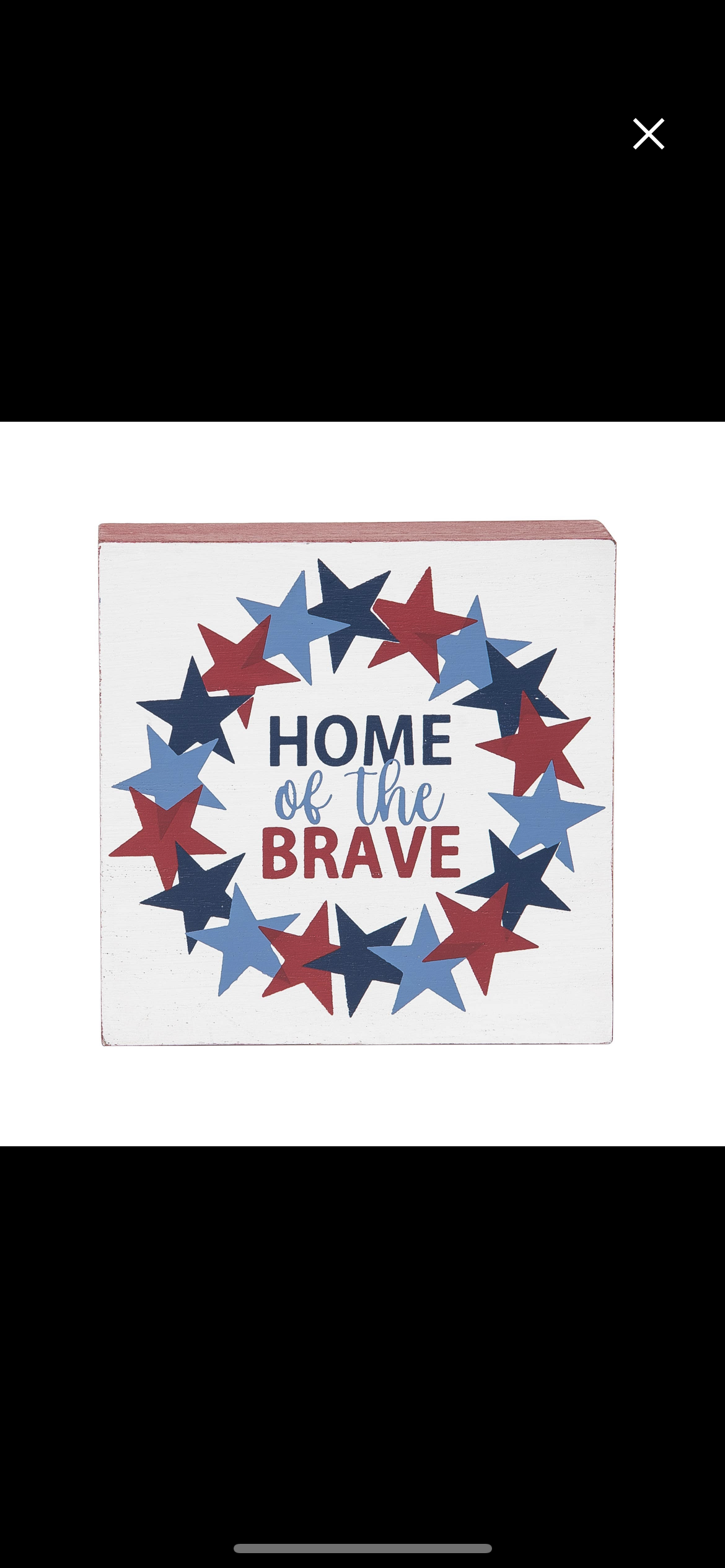 Home of the Brave Block Sign