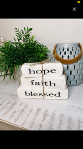 Hope Faith Blessed Blocks