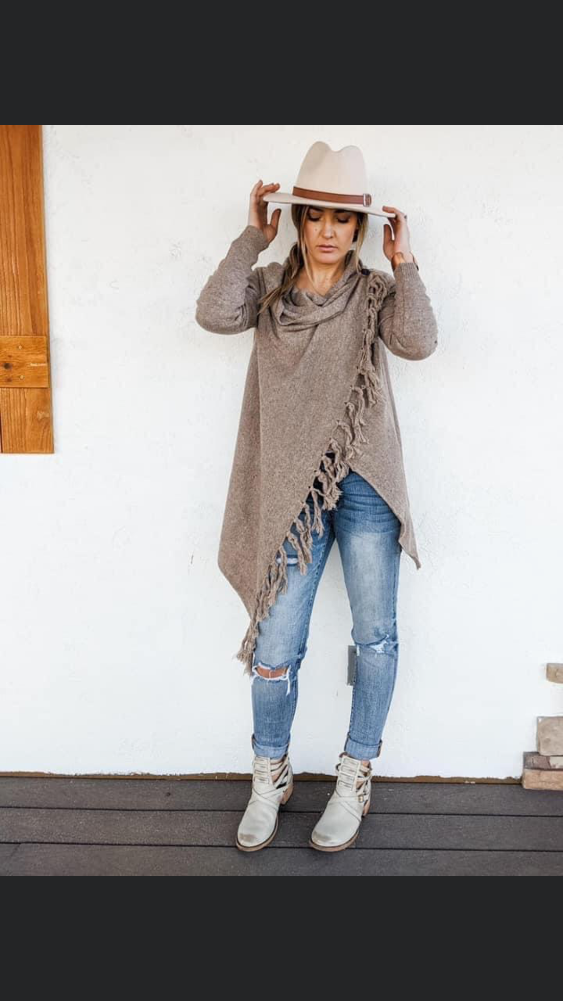 Crossover Sweater Poncho