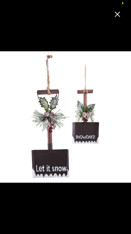 Shovel Ornament Set of 2