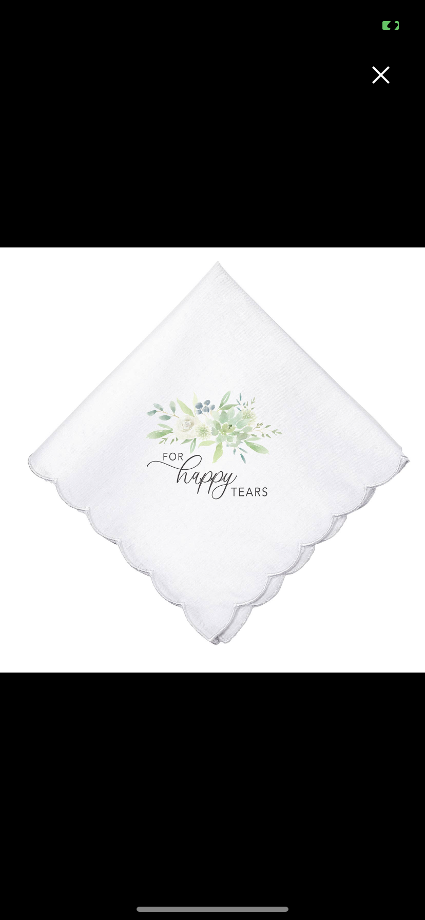 For Happy Tears Keepsake Hanky