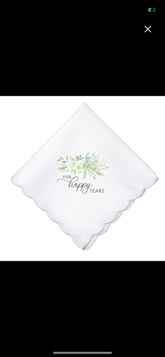 For Happy Tears Keepsake Hanky