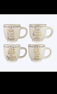 Ceramic Golden Faith Coffee Mug 18oz