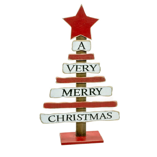 Red Table Top Tree Accent