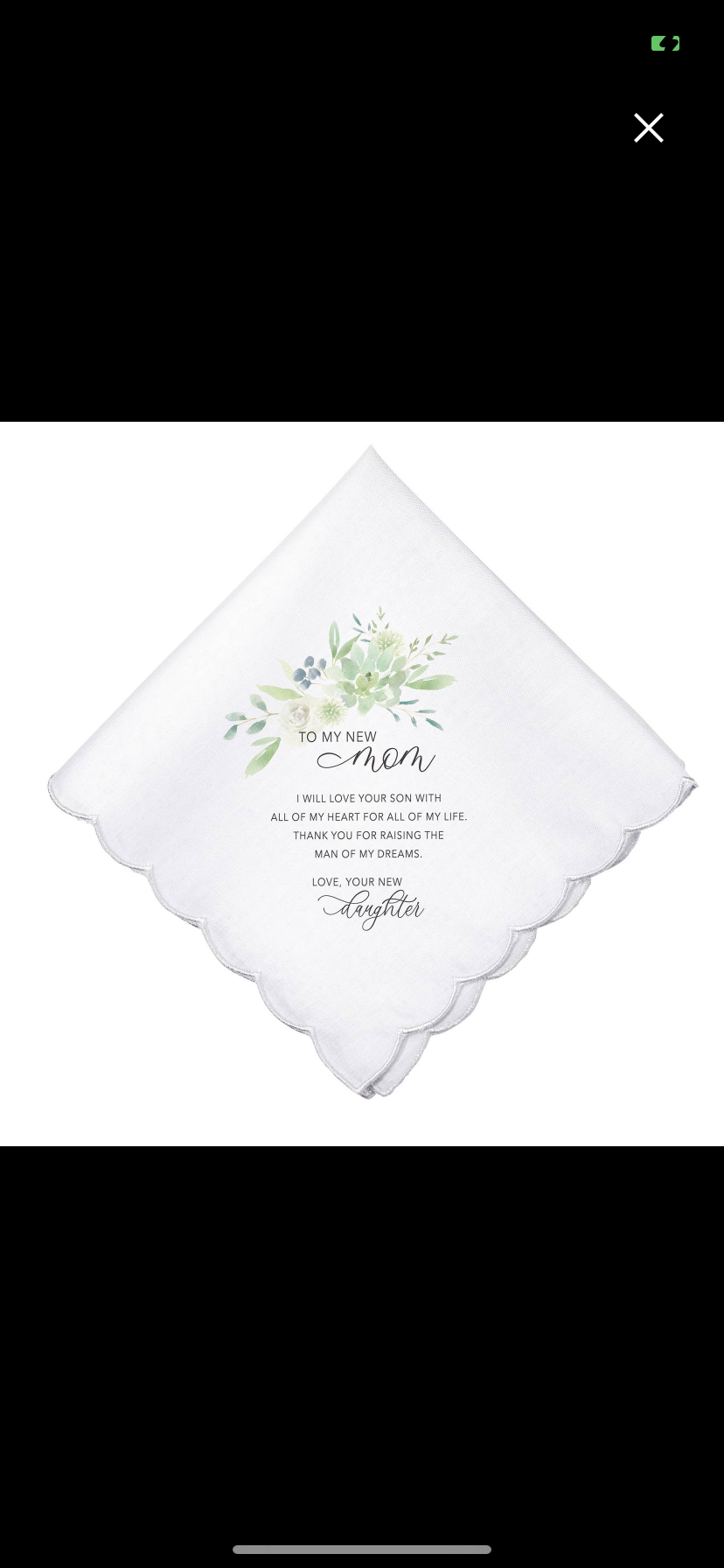 To My New Mom Wedding Day Keepsake Hanky