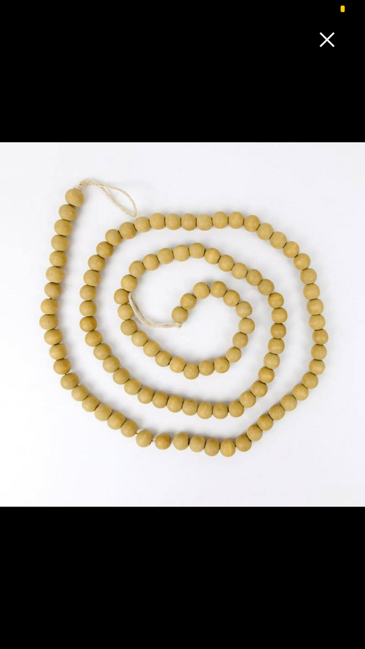 60” Wooden Bead Garland