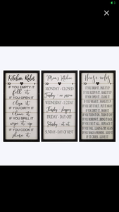House Rules Wall Sign (Assorted)