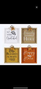 Wood Framed Fall Sign (4 Assorted Styles)