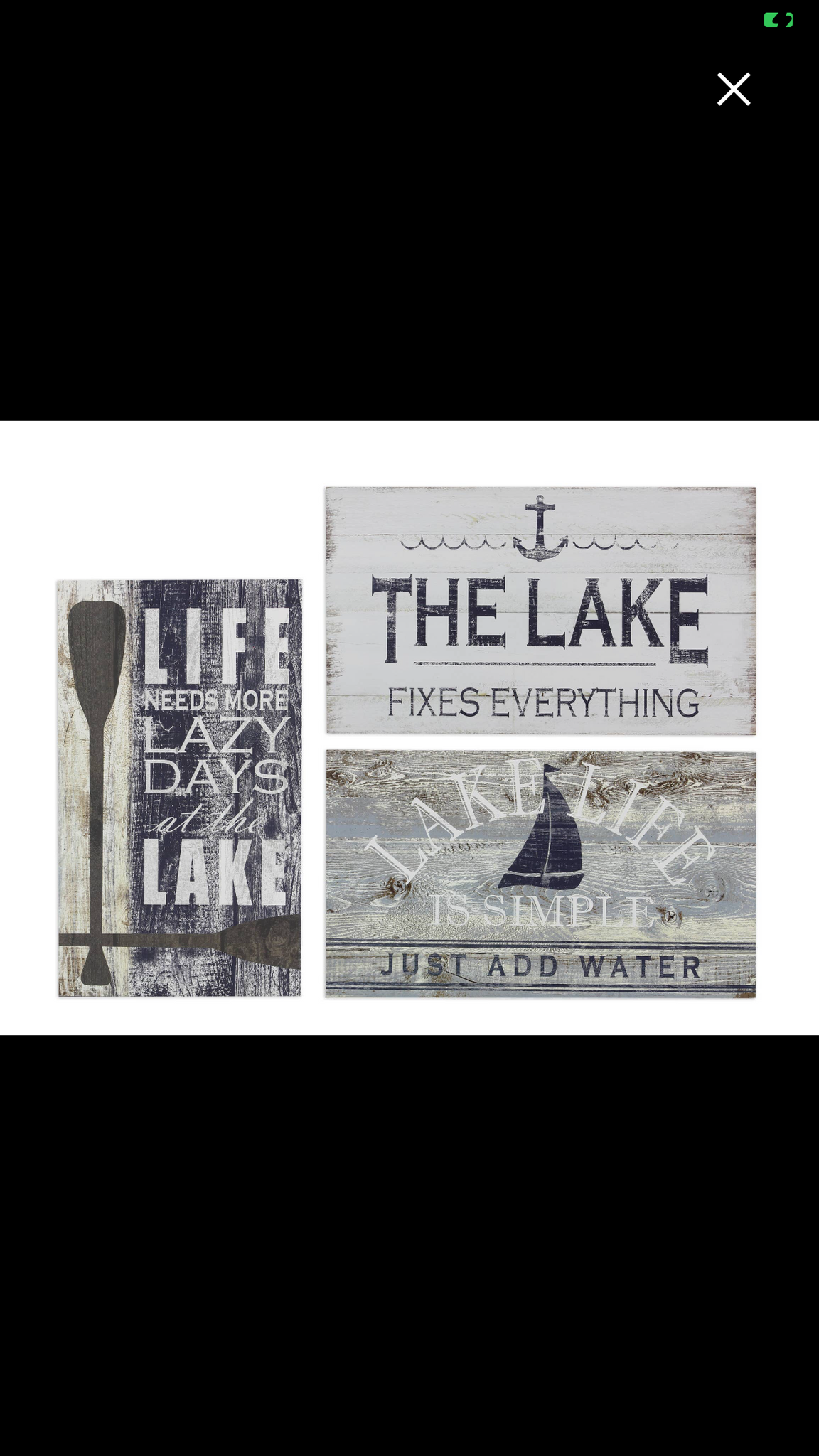 Wooden Lake Box Signs (Assorted)