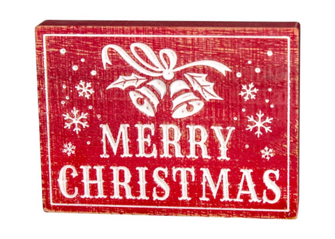 Merry Christmas Block Sign