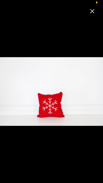 Double Sided Snowflake/Plaid Pillow