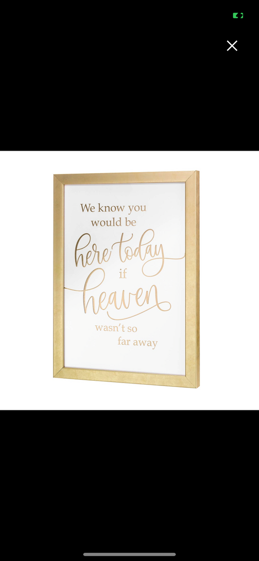 We Know You’d Be Here Today Memorial Display Sign