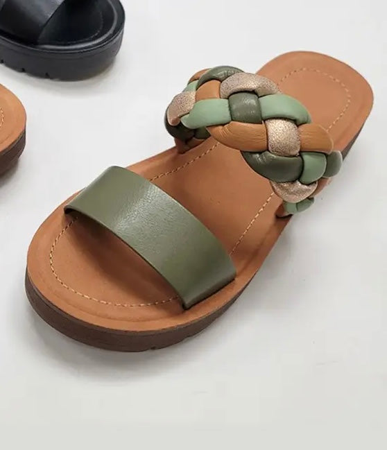 Olive sandal