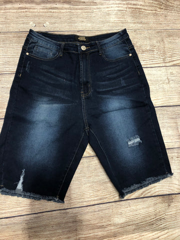 Curvy Bermuda Jean Shorts