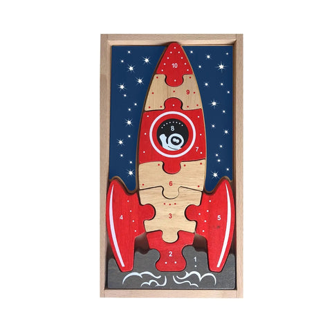 Blast off rocket ship puzzle