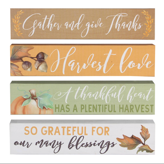 Fall Block Table Top Sign