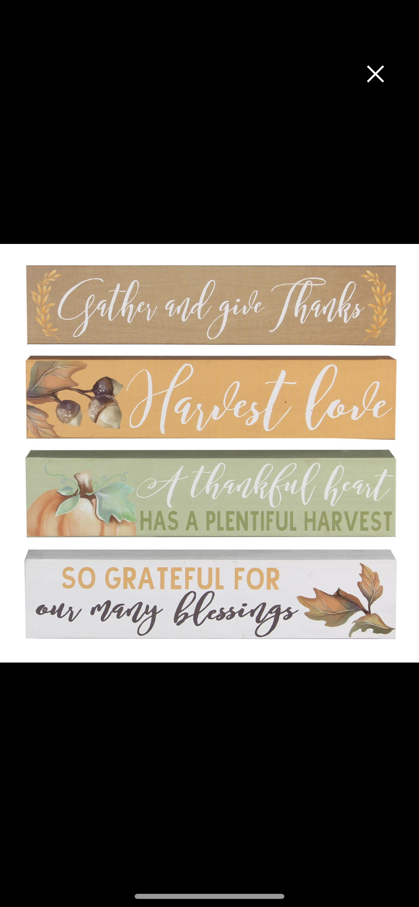 Fall Block Table Top Sign (4 Assorted Styles)